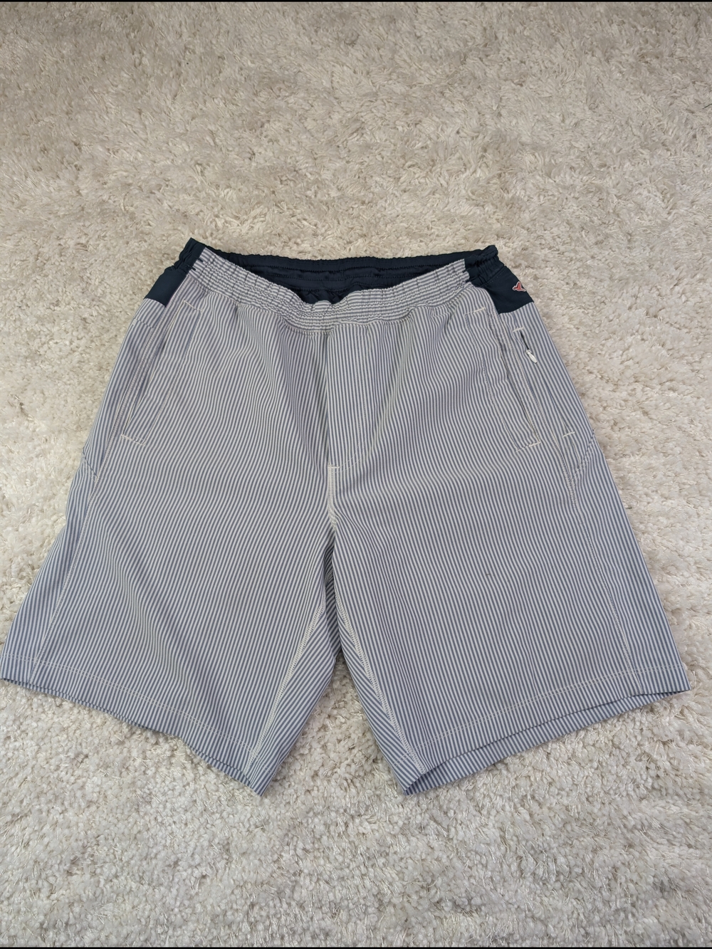 Birddogs Navy & White Pinstripe Athletic Shorts